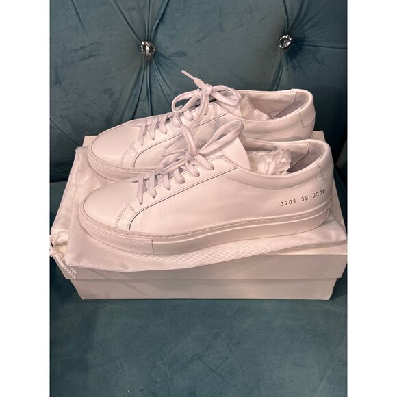 Common Projects Original Achilles low women's  Sneakers Sz 38   White New - Picture 1 of 8